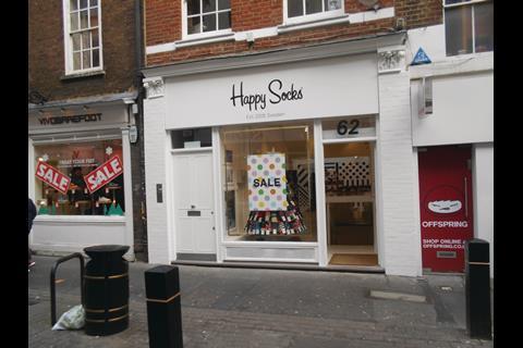 Swedish brand Happy Socks first dedicated UK store opened in Covent Garden just before Christmas.